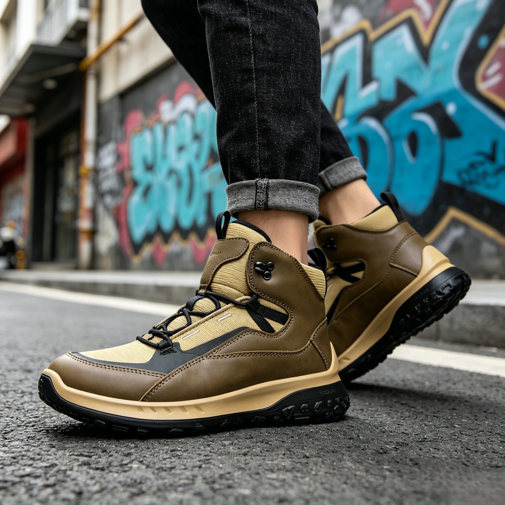 High Top Leather Shoes Men Lux - đánh giá và giá Streetwear Outdoor Brand