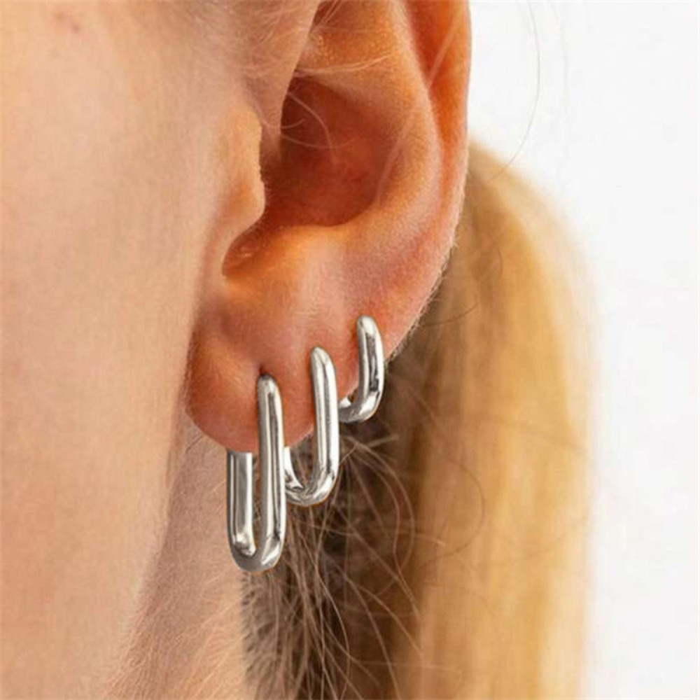 3pcs Pun Style Geometric Ellip - đánh giá và giá Streetwear Brand Accessories