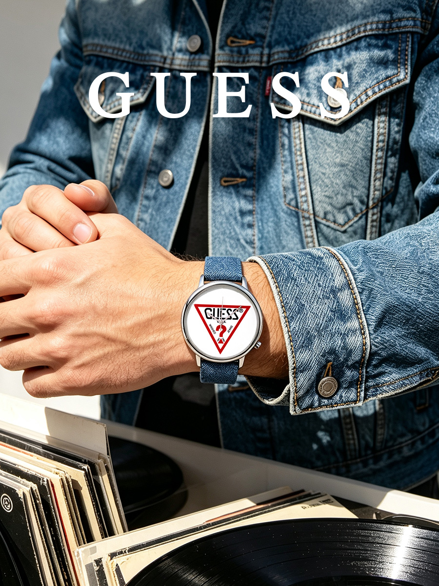 Guess Unisex Watch Blue Denim  - đánh giá và giá Streetwear Brand Accessories